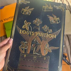 Louis Vuitton Black and Gold Floral Clutch